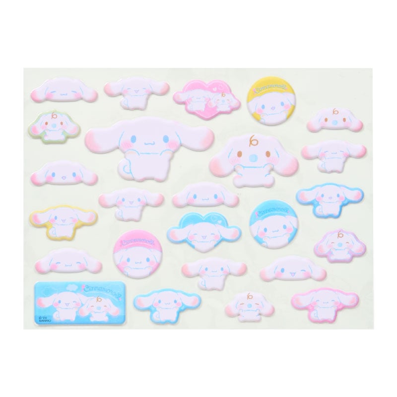 Cinnamoroll 25 Piece Puffy Sticker Sheet, Rosy Cheeks Series