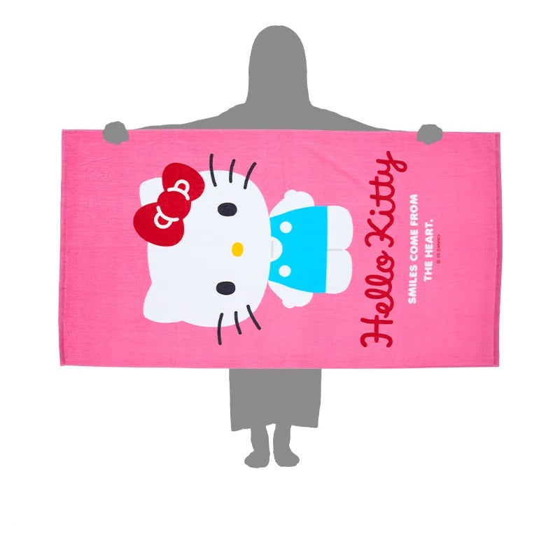 Hello Kitty Oversized Cotton Bath Towel, Strike A Pose Series