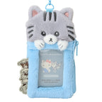Sanrio Characters Shorthair Cat Plush ID Card Holder, Always Together Pet Series