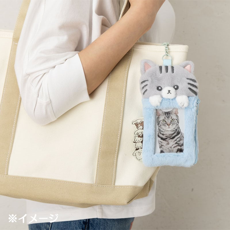 Sanrio Characters Shorthair Cat Plush ID Card Holder, Always Together Pet Series