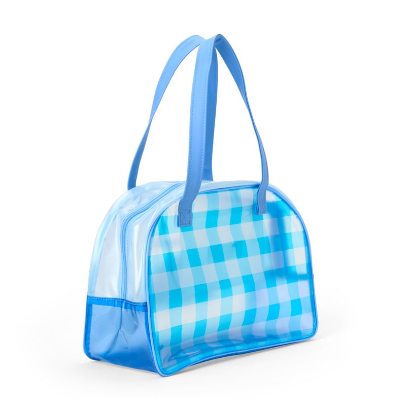 Cinnamoroll Clear Gingham Boston Handbag with Glitter Patch