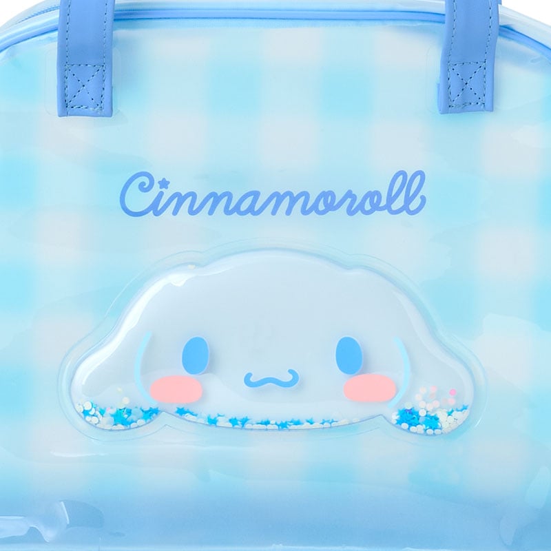 Cinnamoroll Clear Gingham Boston Handbag with Glitter Patch