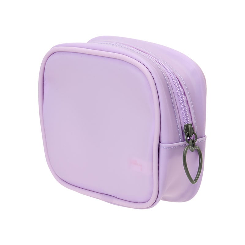 Kuromi Mini Mesh Zipper Pouch with Heart Zip Pull