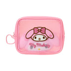My Melody Mini Mesh Zipper Pouch with Heart Zip Pull