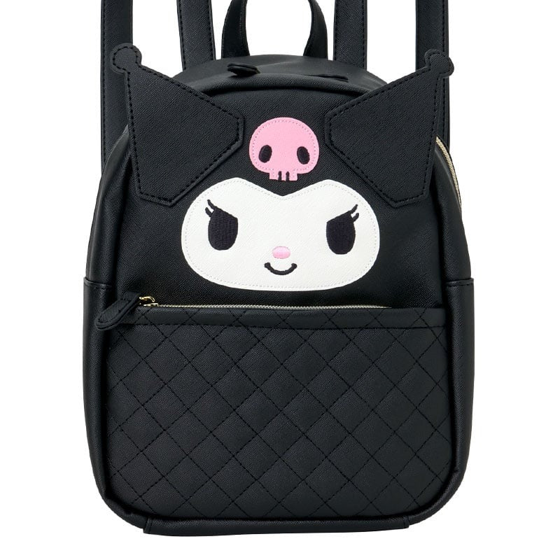 Kuromi Quilted PU Mini Backpack With Straps