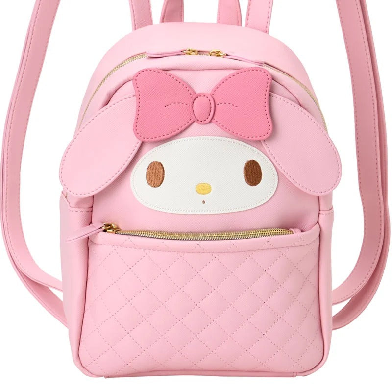 My Melody Quilted PU Mini Backpack With Straps