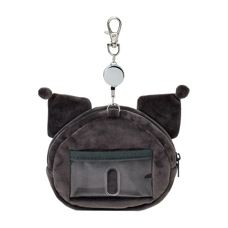 Kuromi Plush ID Badge Holder With Reel
