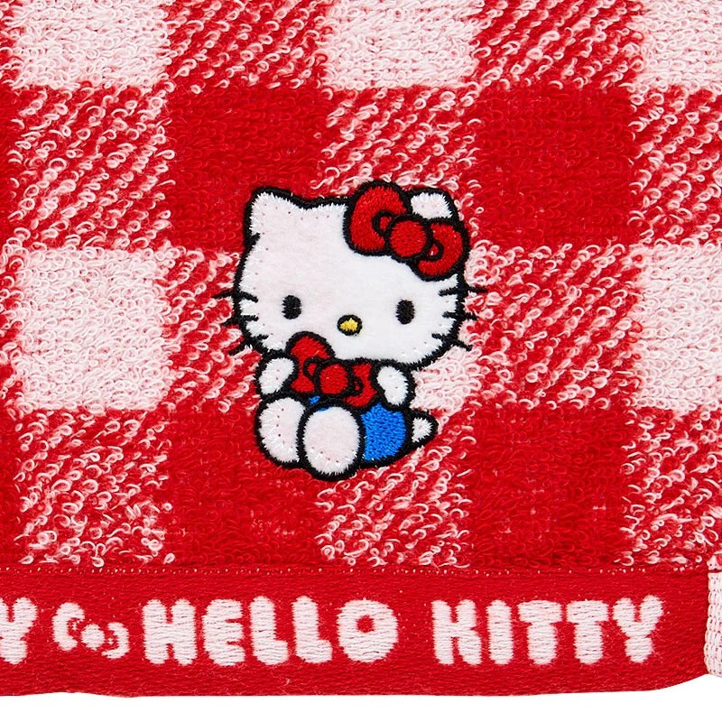Hello Kitty Gingham Imabari Cotton Wash Towel